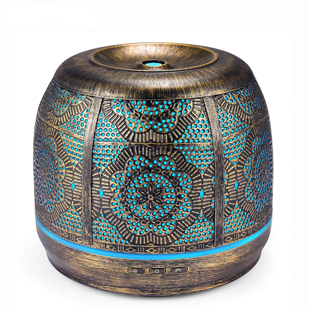 Aroma Diffuser 500ml bronze Metal Aromatherapy Diffuser for Essential Oil 7 Color Fragrance Lamp Humidifier for Baby Office Home
Aroma Diffuser 500ml bronze Metal Aromatherapy Diffuser for Essential Oil 7 Color Fragrance Lamp Humidifier for Baby Office Home