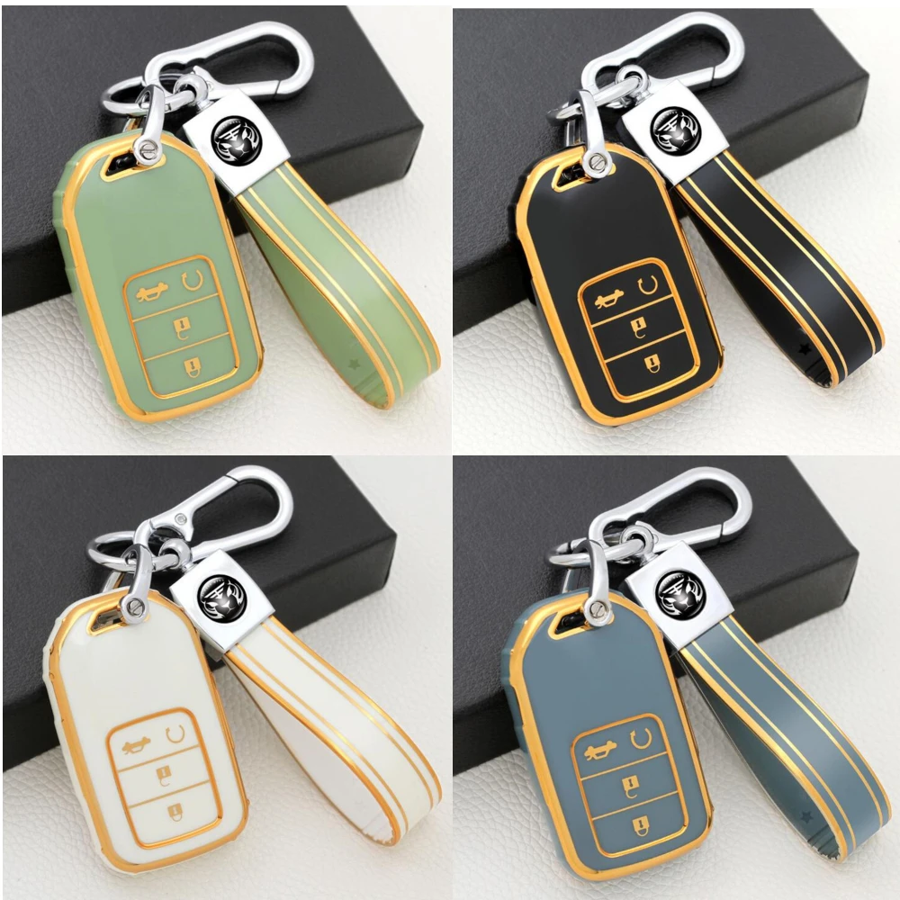 4 Button TPU Car Key Case Cover Shell With Keychain For Honda Crider VEZEL XRV FitSaloon CIVIC White/Green/Grey/Black
4 Button TPU Car Key Case Cover Shell With Keychain For Honda Crider VEZEL XRV FitSaloon CIVIC White/Green/Grey/Black