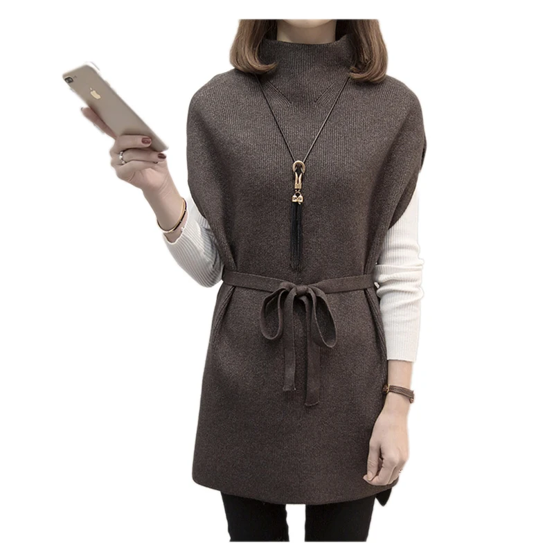 Knitted Basic Sweater Pullover Sleeveless Fashion Casual Solid Color Jumpers Tops Outerwear Autumn Winter Women Soft Clothes
Knitted Basic Sweater Pullover Sleeveless Fashion Casual Solid Color Jumpers Tops Outerwear Autumn Winter Women Soft Clothes