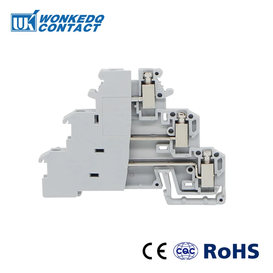 Din Rail Terminal Block Terminator 10Pcs DIKD-1.5 Three Layer 3 Level Sensor Actuator Triple Wire Connector DIKD1.5
Din Rail Terminal Block Terminator 10Pcs DIKD-1.5 Three Layer 3 Level Sensor Actuator Triple Wire Connector DIKD1.5