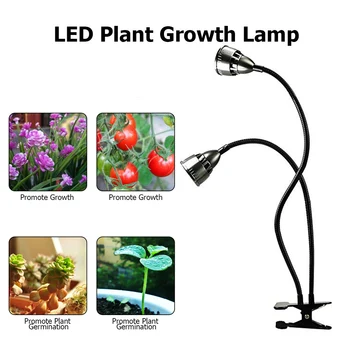 Plant Growth Lights Lamp Bulb 20W 2 Heads Full Spectrum USB LED Grow Light Clip Greenhouse Household Indoor Growth Lamp
Plant Growth Lights Lamp Bulb 20W 2 Heads Full Spectrum USB LED Grow Light Clip Greenhouse Household Indoor Growth Lamp