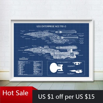 USS Enterprise NCC -1701-D Blueprint Posters and Prints Star Fleet Spaceship Boys Art Canvas Painting Art Room Decor Wall Decor
USS Enterprise NCC -1701-D Blueprint Posters and Prints Star Fleet Spaceship Boys Art Canvas Painting Art Room Decor Wall Decor
