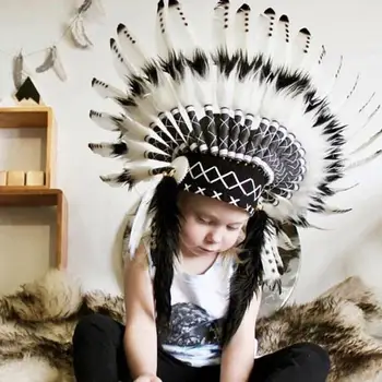 Child Indian Style Feather Headband Headdress Party Decoration Photo Prop
Child Indian Style Feather Headband Headdress Party Decoration Photo Prop