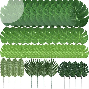 60 Pcs 6 Kinds Artificial Palm Leaves Tropical Plant Leaves Faux Monstera Leaves Stems for Hawaiian Luau Party Decorations, Jung
60 Pcs 6 Kinds Artificial Palm Leaves Tropical Plant Leaves Faux Monstera Leaves Stems for Hawaiian Luau Party Decorations, Jung
