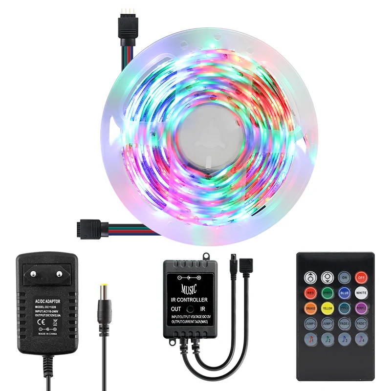 5M 10M 15M Led Strip Light RGB 2835 Waterproof 20Key IR Remote Music Controller 300leds LED Rope Tape Ribbon DC 12V Adapter Set
5M 10M 15M Led Strip Light RGB 2835 Waterproof 20Key IR Remote Music Controller 300leds LED Rope Tape Ribbon DC 12V Adapter Set