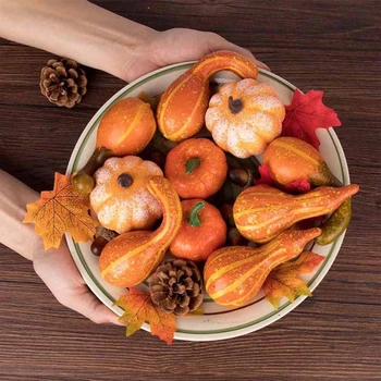86 Pcs Halloween Simulation Acorn Artificial Pumpkins Pine Cones Maple Leaves Autumn Decoration Set Mini Fake Decorative
86 Pcs Halloween Simulation Acorn Artificial Pumpkins Pine Cones Maple Leaves Autumn Decoration Set Mini Fake Decorative