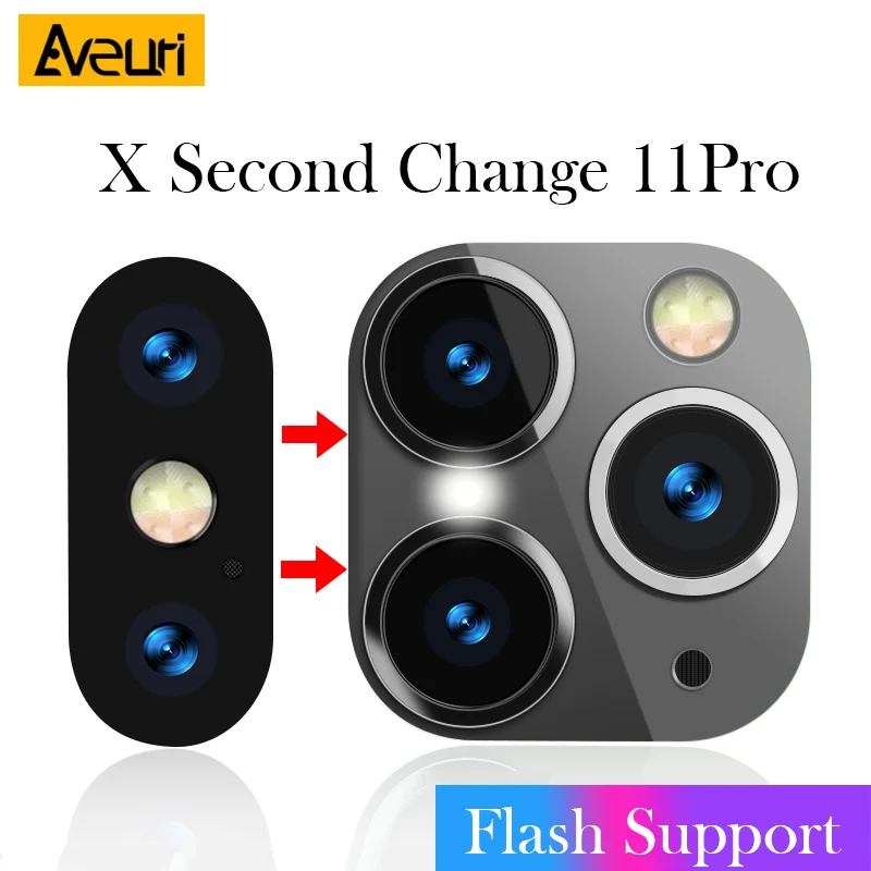 Modified Camera Lens Seconds Change Cover For iPhone X XS MAX Fake Sticker Camera For iPhone 11 Pro Max Tempered Glass Protector
Modified Camera Lens Seconds Change Cover For iPhone X XS MAX Fake Sticker Camera For iPhone 11 Pro Max Tempered Glass Protector
