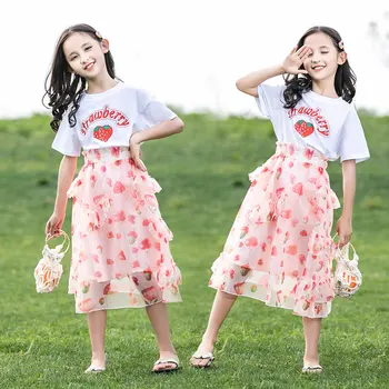 Baby Girl Clothes Set Strawberry Top and Strawberry Skirt Set Summer Clothes Kids Girls Elegant Sweet Print Outfits for Teens
Baby Girl Clothes Set Strawberry Top and Strawberry Skirt Set Summer Clothes Kids Girls Elegant Sweet Print Outfits for Teens