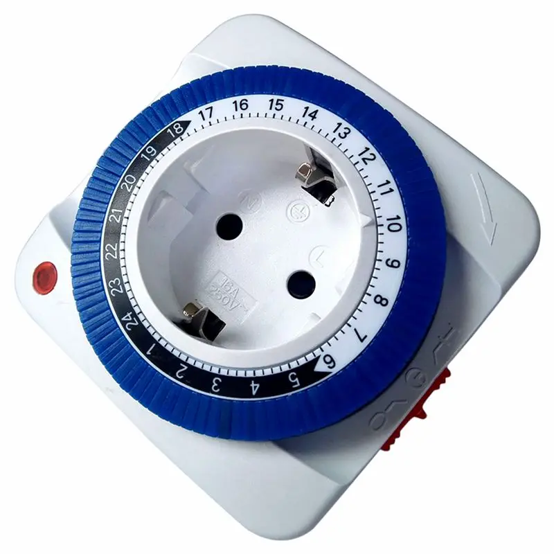 Top-24 Hour Timer Socket Mechanical Program Timer Switch Socket 230V Wall Outlet Protector Energy Saveing(EU Plug)
Top-24 Hour Timer Socket Mechanical Program Timer Switch Socket 230V Wall Outlet Protector Energy Saveing(EU Plug)