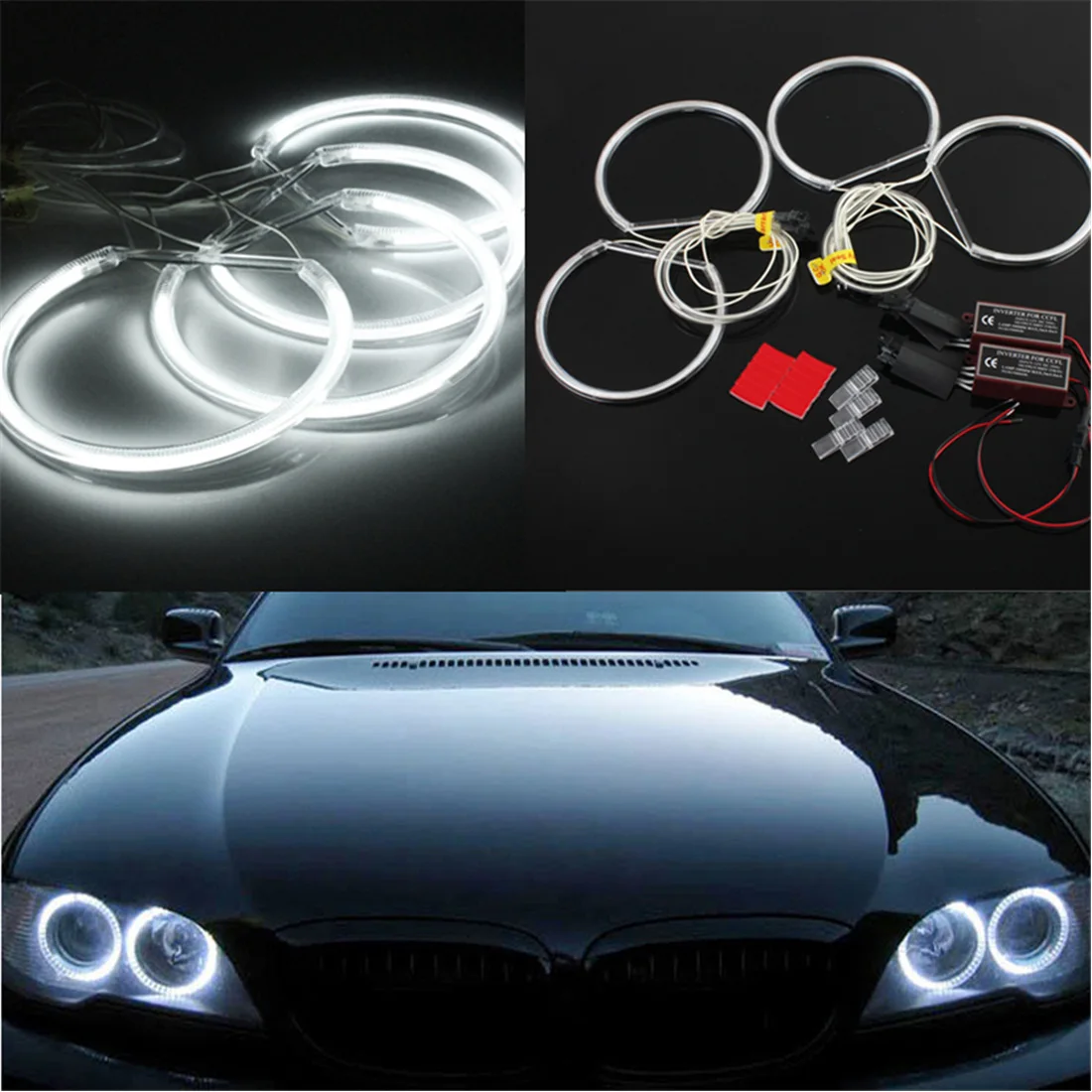 4Pcs CCFL White Light Angel Eyes Halo Ring Car Headlight Fit for BMW E36 E38 E39 E46 M3
4Pcs CCFL White Light Angel Eyes Halo Ring Car Headlight Fit for BMW E36 E38 E39 E46 M3