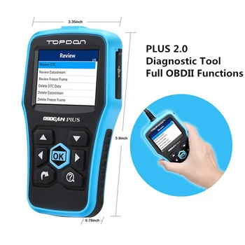 TOPDON PLUS 2.0 OBD2 Scanner Vehicle Code Reader Automotive Check Engine Light Scan Tool OBDII Full Functions Diagnostic tools
TOPDON PLUS 2.0 OBD2 Scanner Vehicle Code Reader Automotive Check Engine Light Scan Tool OBDII Full Functions Diagnostic tools