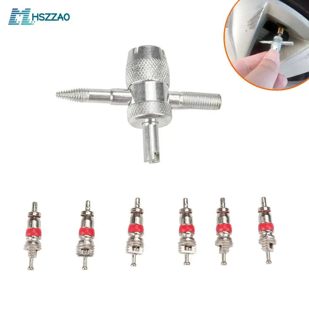 4-Way Valve Tool with 6 Brass Valve Cores Fit For All Vehicle AMD Air Conditioning Units Valve core truck,motorcycle,bicycle
4-Way Valve Tool with 6 Brass Valve Cores Fit For All Vehicle AMD Air Conditioning Units Valve core truck,motorcycle,bicycle