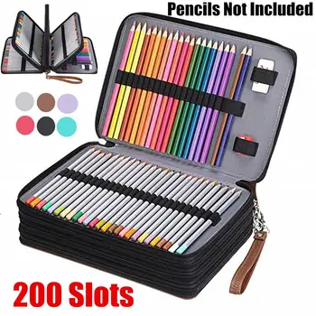 200 Holes School Pencil Case PU Leather Penal for Girls Boys Pen Box Big Cartridge Bag Large 4 Layers Pencilcase Stationery Kit 
200 Holes School Pencil Case PU Leather Penal for Girls Boys Pen Box Big Cartridge Bag Large 4 Layers Pencilcase Stationery Kit