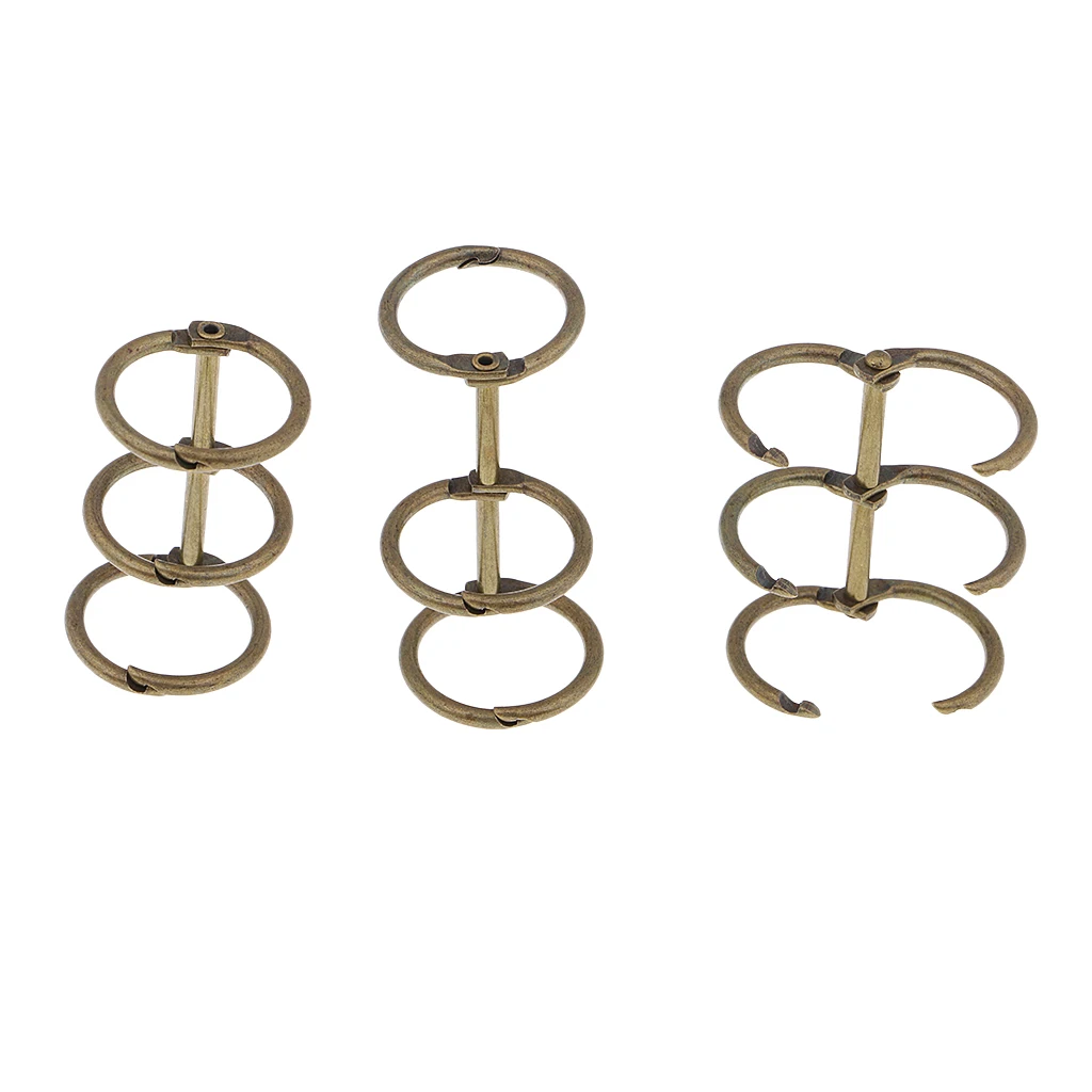 3pcs Binder Buckle Ring Loose Leaf Metal Book Binder Rings For Sketchbook 3pcs Binder Buckle Ring Loose Leaf Metal Book Binder Rings For Sketchbook