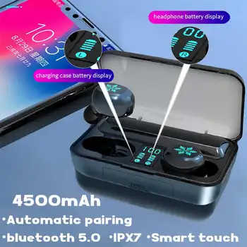 LED Digital Display Earbuds TWS Wireless bluetooth Headset Touch Earphone with 4500mAh Charging Box Noise Canceling Headphones 
LED Digital Display Earbuds TWS Wireless bluetooth Headset Touch Earphone with 4500mAh Charging Box Noise Canceling Headphones