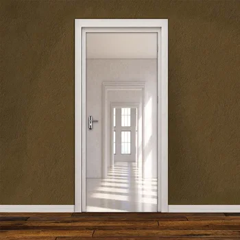 PVC Self-Adhesive Waterproof Wall Sticker Door Mural Wallpaper Modern 3D Space Creative DIY Door Stickers Home Decor Living Room
PVC Self-Adhesive Waterproof Wall Sticker Door Mural Wallpaper Modern 3D Space Creative DIY Door Stickers Home Decor Living Room