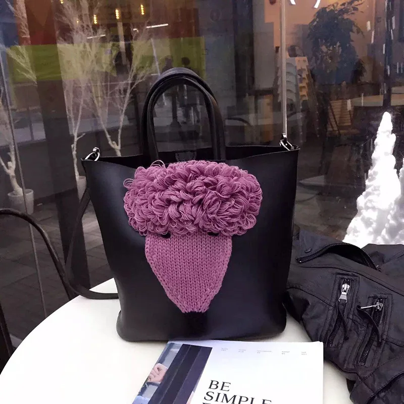 Autumn And Winter New Style Sweater Weaving One-Shoulder Handbag Casual Weaving Animal Bucket Type WOMEN'S Bag Super Cute
Autumn And Winter New Style Sweater Weaving One-Shoulder Handbag Casual Weaving Animal Bucket Type WOMEN'S Bag Super Cute