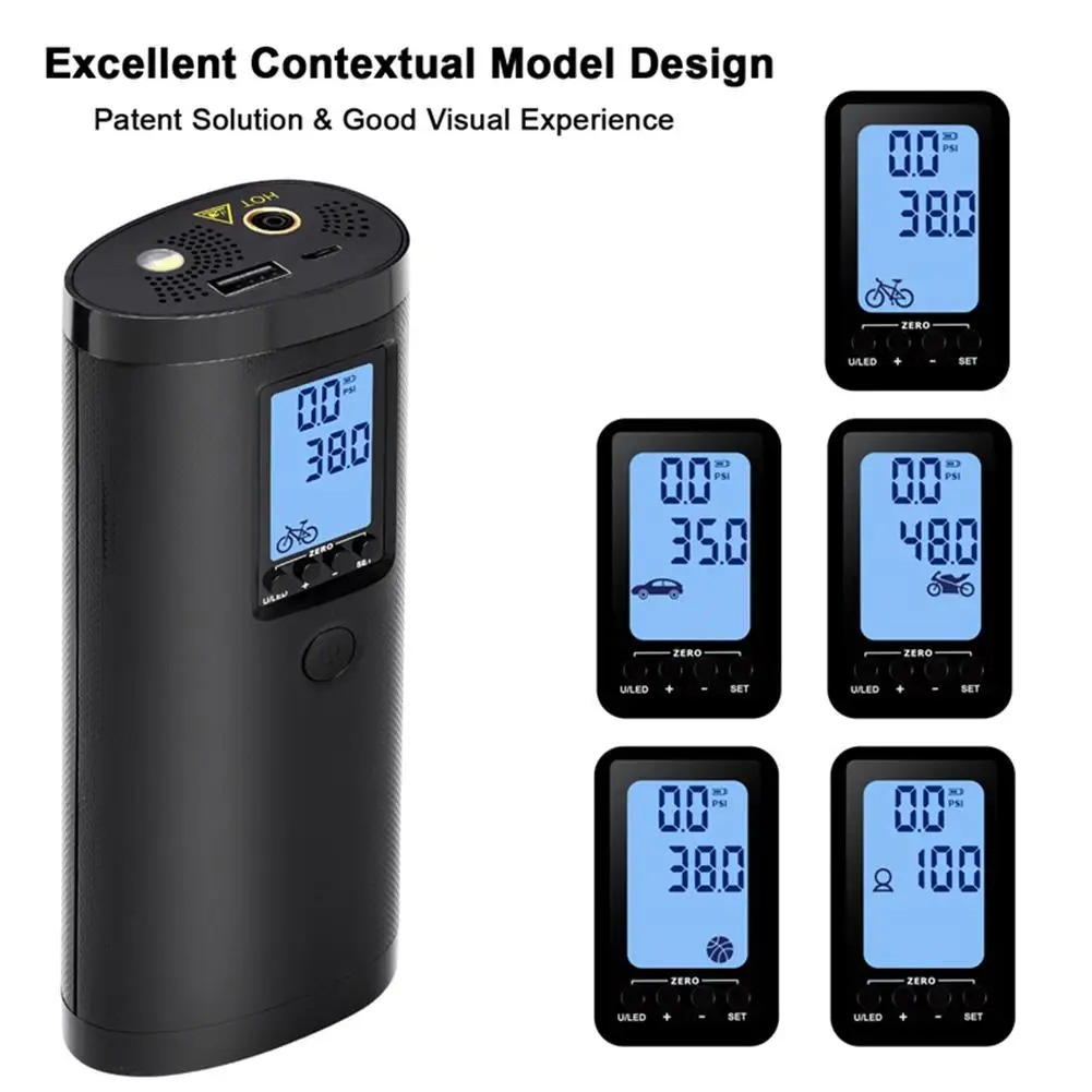 Bicycle Inflator Bicycle Air Compressor Intelligent Multifunctional Inflator Portable Mobile Power Tire Inflator
Bicycle Inflator Bicycle Air Compressor Intelligent Multifunctional Inflator Portable Mobile Power Tire Inflator