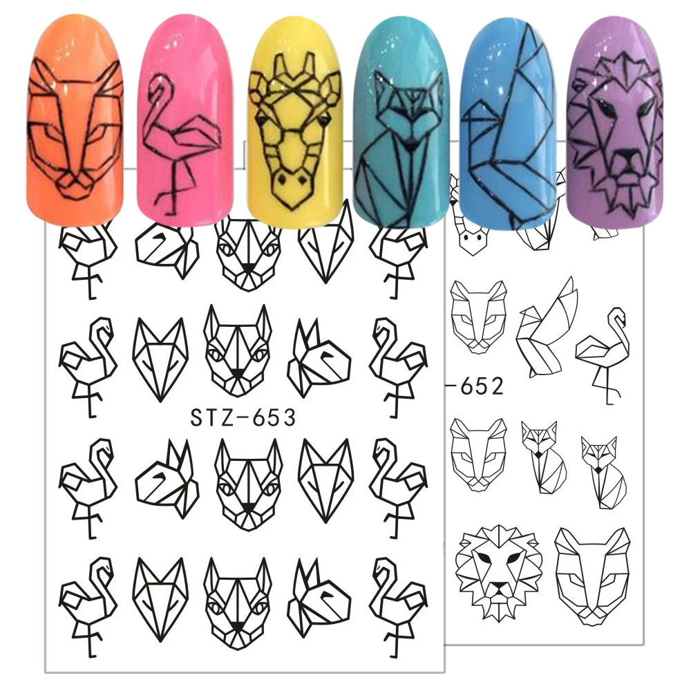 1pcs Nail Art Water Transfer Sticker Hollow Tattoo Decals Geometry Flamingo Dog Slider Adhesive Decoration Manicure BESTZ651-654
1pcs Nail Art Water Transfer Sticker Hollow Tattoo Decals Geometry Flamingo Dog Slider Adhesive Decoration Manicure BESTZ651-654