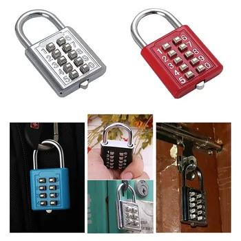 Digit Push Password Lock 4 Colors New 10 Digit Push Button Combination Padlock 5 Digit Locking Mechanism Zinc Alloy Anti-theft
Digit Push Password Lock 4 Colors New 10 Digit Push Button Combination Padlock 5 Digit Locking Mechanism Zinc Alloy Anti-theft