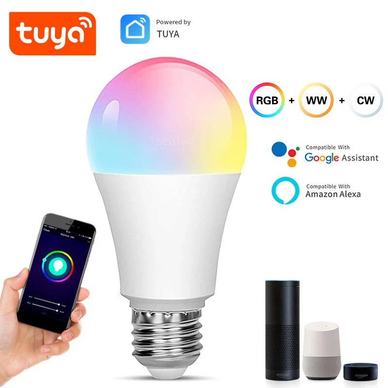 TuYa Smart LED Light Bulb 15w E27 WiFi Multicolor Light Bulb Work with Alexa Echo Google Home RGB Changing Bulb Smart Life APP
TuYa Smart LED Light Bulb 15w E27 WiFi Multicolor Light Bulb Work with Alexa Echo Google Home RGB Changing Bulb Smart Life APP