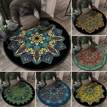 Bohemia Round rug ethnic Carpet living room bedroom soft flower floor mat circle rugs kids room parlor home Decorative Custom 
Bohemia Round rug ethnic Carpet living room bedroom soft flower floor mat circle rugs kids room parlor home Decorative Custom