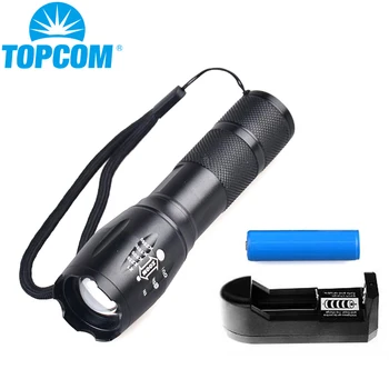 TOPCOM Portable Ultra Bright XML T6 LED Rechargeable 18650 Battery or 3 AAA Battery Zoom Tactical Flashlight
TOPCOM Portable Ultra Bright XML T6 LED Rechargeable 18650 Battery or 3 AAA Battery Zoom Tactical Flashlight