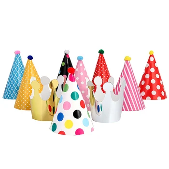 DIY Paper Kids Gift Birthday Party 9 Caps Cone Hats Set Elastic Rope 2 Crowns Easy Apply Dot Printed Children With Pom Poms
DIY Paper Kids Gift Birthday Party 9 Caps Cone Hats Set Elastic Rope 2 Crowns Easy Apply Dot Printed Children With Pom Poms