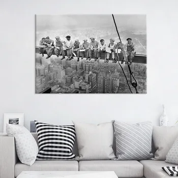 Vintage Canvas Painting Modern Home Decoration New York City View Lunch On a Skyscraper Wall Art Picture Black and White Poster
Vintage Canvas Painting Modern Home Decoration New York City View Lunch On a Skyscraper Wall Art Picture Black and White Poster