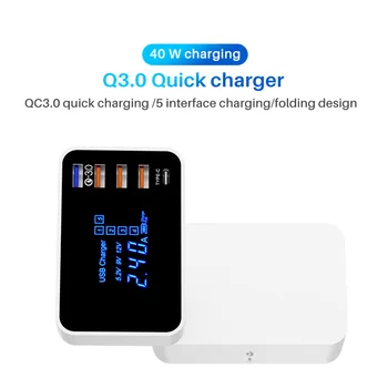 40W Wireless Charger QC 3.0 Charger Multi- Functional Smart 3 USB Type C Charger for Universal iPhone/ iPad/ Xiaomi/ Huawei
40W Wireless Charger QC 3.0 Charger Multi- Functional Smart 3 USB Type C Charger for Universal iPhone/ iPad/ Xiaomi/ Huawei