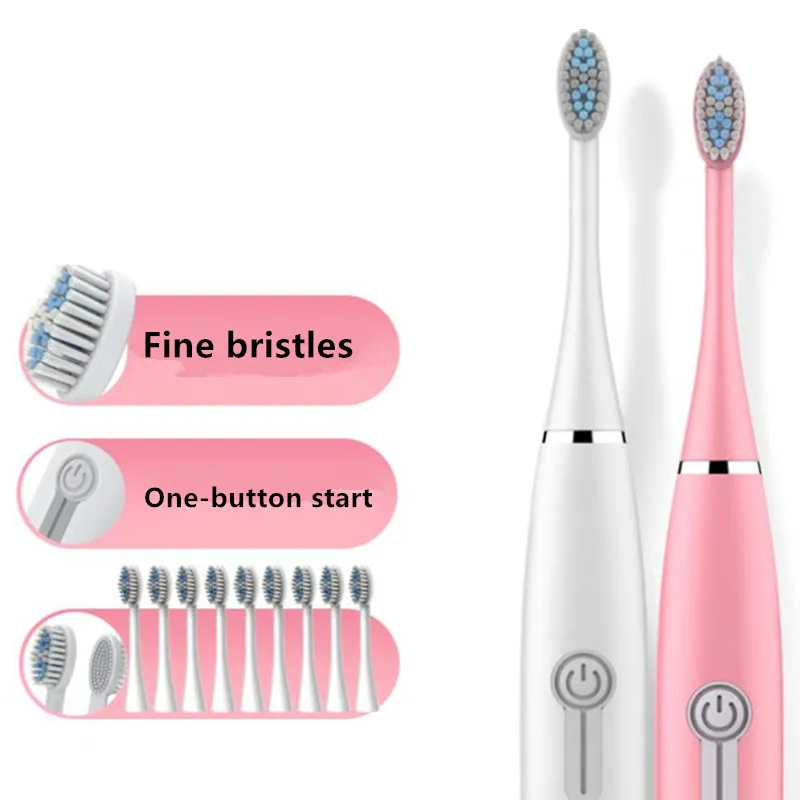 Sonic Electric Toothbrush Smart Chip Toothbrush Head Replaceable Whitening Healthy Waterproof IPX7 20#813
Sonic Electric Toothbrush Smart Chip Toothbrush Head Replaceable Whitening Healthy Waterproof IPX7 20#813
