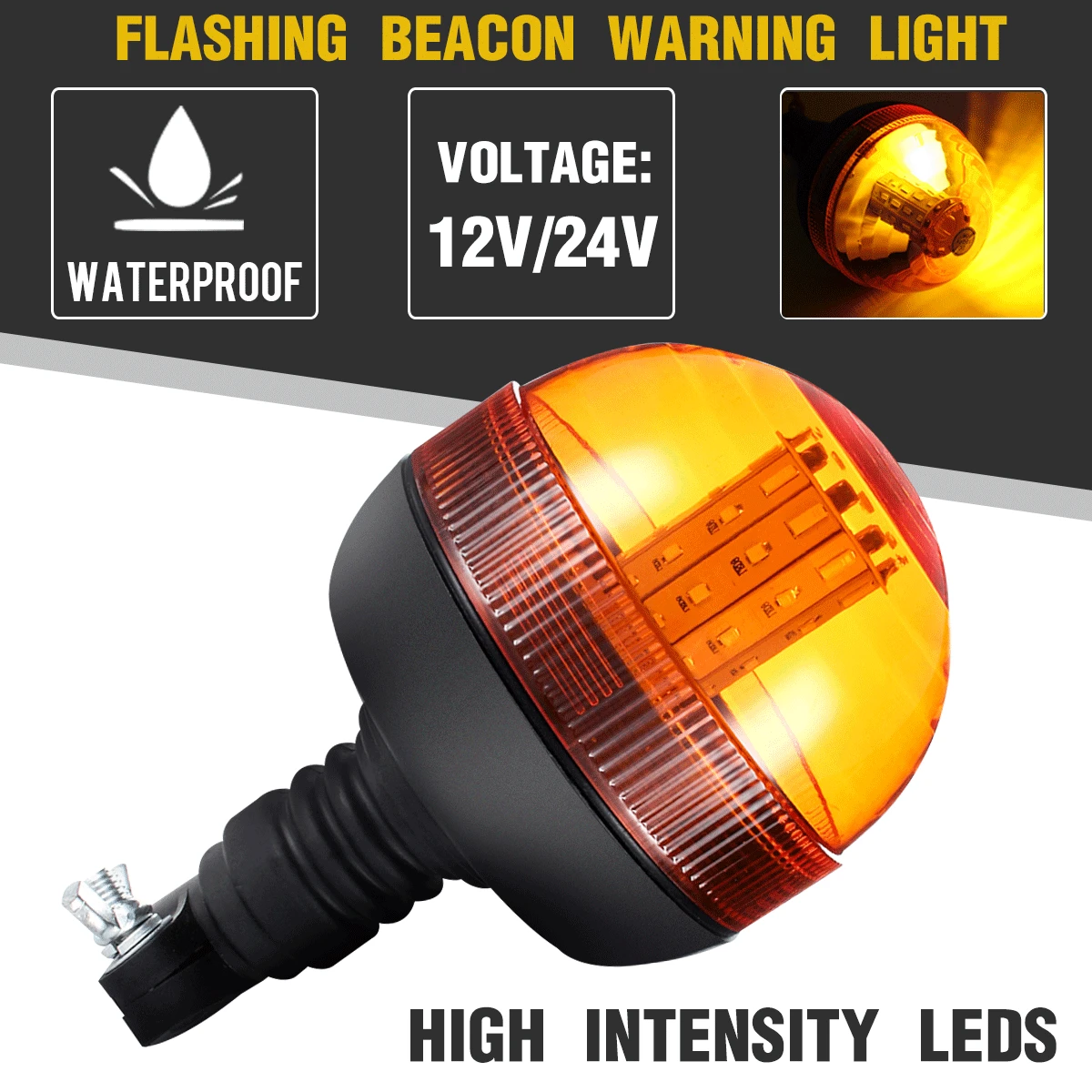 12V 24V LED Tractor Beacon Light Rotating Rotary Warning Flashing Emergency Strobe Signal Lamp Truck car | Автомобили и мотоциклы