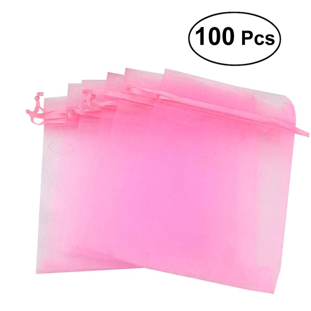 Decorative Organza Gift Bags 100pcs Drawstring Bag Pouches Jewellery Bags Candy Pouch Small Gift Bags For Wedding Party (Pink)
Decorative Organza Gift Bags 100pcs Drawstring Bag Pouches Jewellery Bags Candy Pouch Small Gift Bags For Wedding Party (Pink)