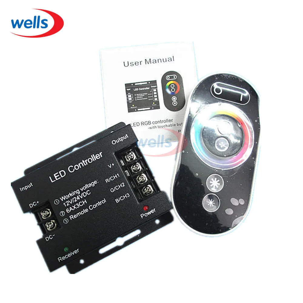 DC12-24V 18A RF Remote Wireless Touch Pad Panel LED Controller for 5050 RGB LED strip Light
DC12-24V 18A RF Remote Wireless Touch Pad Panel LED Controller for 5050 RGB LED strip Light