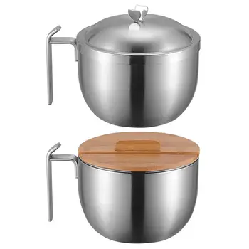 Stainless Steel Bowl Thickened Tableware with Handles
Stainless Steel Bowl Thickened Tableware with Handles