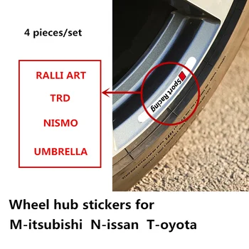4 pcs/Set High quality aluminum RALLI ART TRD NISMO car Wheel hub stickers with 3M on the back for M-itsubishi N-issan T-oyota
4 pcs/Set High quality aluminum RALLI ART TRD NISMO car Wheel hub stickers with 3M on the back for M-itsubishi N-issan T-oyota