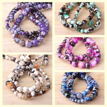 Natural dyed Stone Purple Fire Agates Beads Round Loose Spacergem stone Beads For Jewelry Making Bracelets 15''Strand/Inches
Natural dyed Stone Purple Fire Agates Beads Round Loose Spacergem stone Beads For Jewelry Making Bracelets 15''Strand/Inches