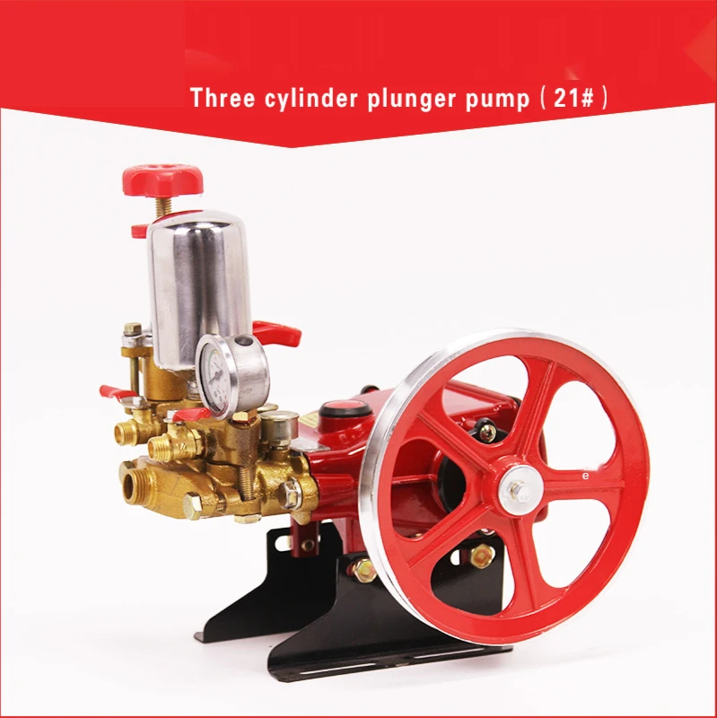 

High Pressure Three Cylinder Plunger Pump Garden Agricultural Power Sprayer For Pesticide Spraying Machine Type 21 With Pipe