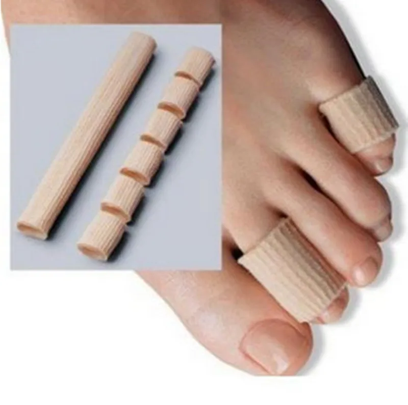 1PCS Polyester Fabric+Gel Tube Cushion Corns And Calluses Toe Protector Hallux Valgus Orthopedics Bunion Guard Feet Care Tool | Красота и