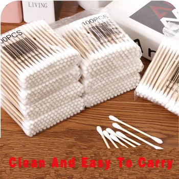 100pcs/600pcs Double Head Cotton Swab Bamboo Cotton Swab Wood Sticks Disposable Buds Cotton For Beauty Makeup Nose Ears Cleaning
100pcs/600pcs Double Head Cotton Swab Bamboo Cotton Swab Wood Sticks Disposable Buds Cotton For Beauty Makeup Nose Ears Cleaning
