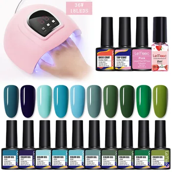 LEMOOC 8ml Color Gel Nail Polish Set with 54W UV Led Lamp Nail Dryer Soak Off UV Gel Varnish Learner Kit Nail Art Design
LEMOOC 8ml Color Gel Nail Polish Set with 54W UV Led Lamp Nail Dryer Soak Off UV Gel Varnish Learner Kit Nail Art Design