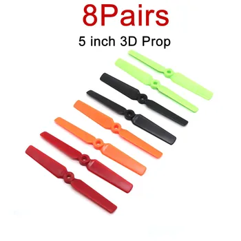 8Pairs 5 Inch 3D Flight PC Propeller 2 Blades CW CCW 5mm Hole Length 127mm DIY Spare Parts for RC FPV Drone Quadcopter
8Pairs 5 Inch 3D Flight PC Propeller 2 Blades CW CCW 5mm Hole Length 127mm DIY Spare Parts for RC FPV Drone Quadcopter