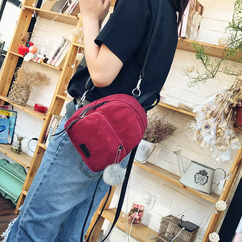 2018 New Style WOMEN'S Bag Korean-style Fashion Travel Backpack Retro Corduroy Versatile Furry Ball Backpack
2018 New Style WOMEN'S Bag Korean-style Fashion Travel Backpack Retro Corduroy Versatile Furry Ball Backpack