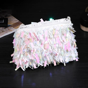 Women Fashion Evening Bag Colorful Sequin Tassle Shining Sparking Girl Clutch Purse Lady Crossbody Shoulder Handbag Party Bag
Women Fashion Evening Bag Colorful Sequin Tassle Shining Sparking Girl Clutch Purse Lady Crossbody Shoulder Handbag Party Bag