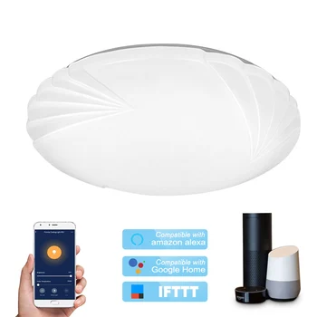 Smart WIFI Ceiling Light 48W Dimmable LEDs Cloud APP Remote Control Adjusted Lighting 390MM Work with alexa Google Home IFTTT
Smart WIFI Ceiling Light 48W Dimmable LEDs Cloud APP Remote Control Adjusted Lighting 390MM Work with alexa Google Home IFTTT