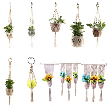 100% Handmade Macrame Plant Hanger Plant Holder Flower Pot Hanger For Wall Decoration Garden Countyard
100% Handmade Macrame Plant Hanger Plant Holder Flower Pot Hanger For Wall Decoration Garden Countyard