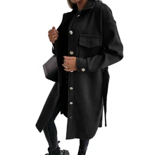 Elegant Women Long Sleeve Solid Color Coat Spring Autumn Button Pockets Jacket Turn-down Collar Casual Single Breasted Cardigan
Elegant Women Long Sleeve Solid Color Coat Spring Autumn Button Pockets Jacket Turn-down Collar Casual Single Breasted Cardigan