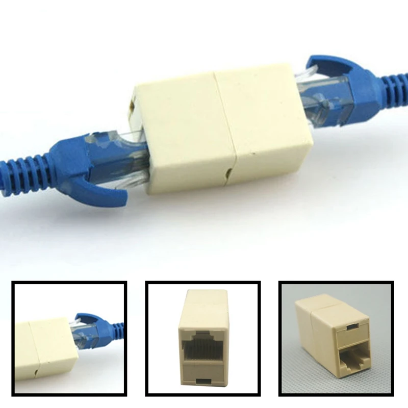 2 pcs Universal RJ45 Cat5 8P8C Socket Connector Coupler For Extension Broadband Ethernet Network LAN Cable Joiner Extender Plug
2 pcs Universal RJ45 Cat5 8P8C Socket Connector Coupler For Extension Broadband Ethernet Network LAN Cable Joiner Extender Plug