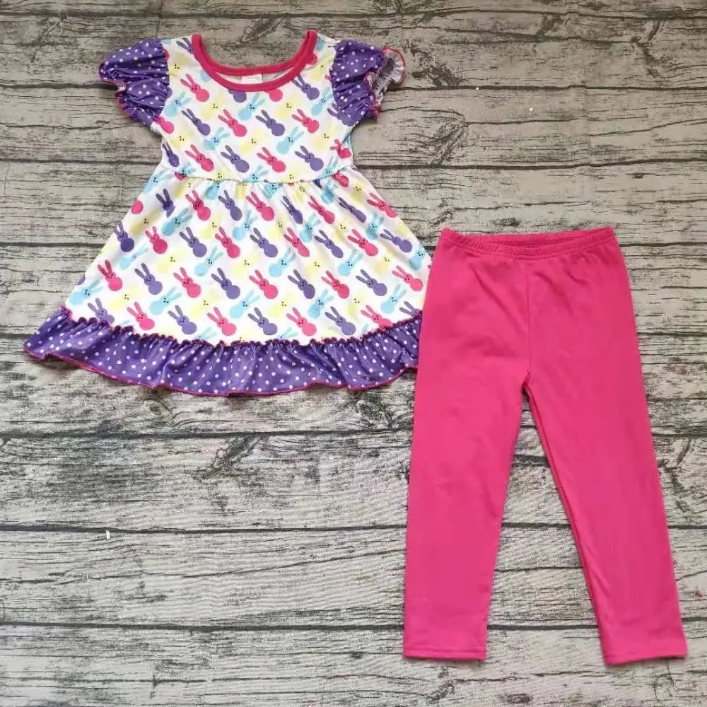 Easter Day style lovely bunny print tunic with ruffle girl spring clothes
Easter Day style lovely bunny print tunic with ruffle girl spring clothes