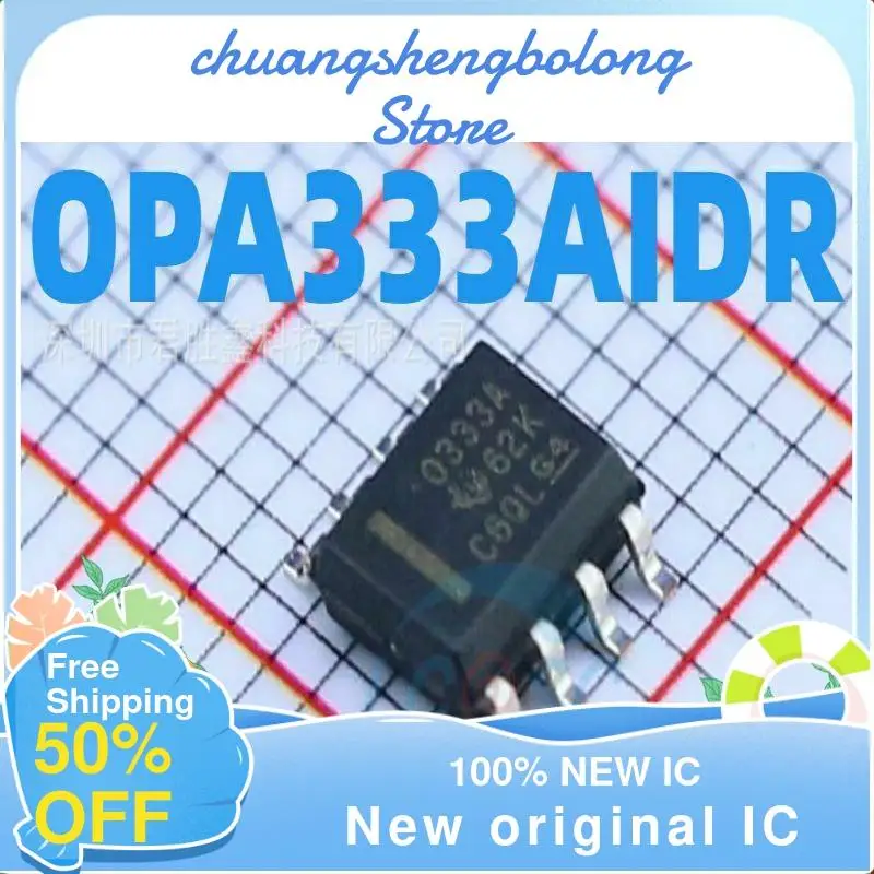 10PCS OPA333A OPA333AID OPA333AIDR SOP8 Zero drift amplifier chip Precision Operational Amplifier IC
10PCS OPA333A OPA333AID OPA333AIDR SOP8 Zero drift amplifier chip Precision Operational Amplifier IC